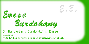 emese burdohany business card